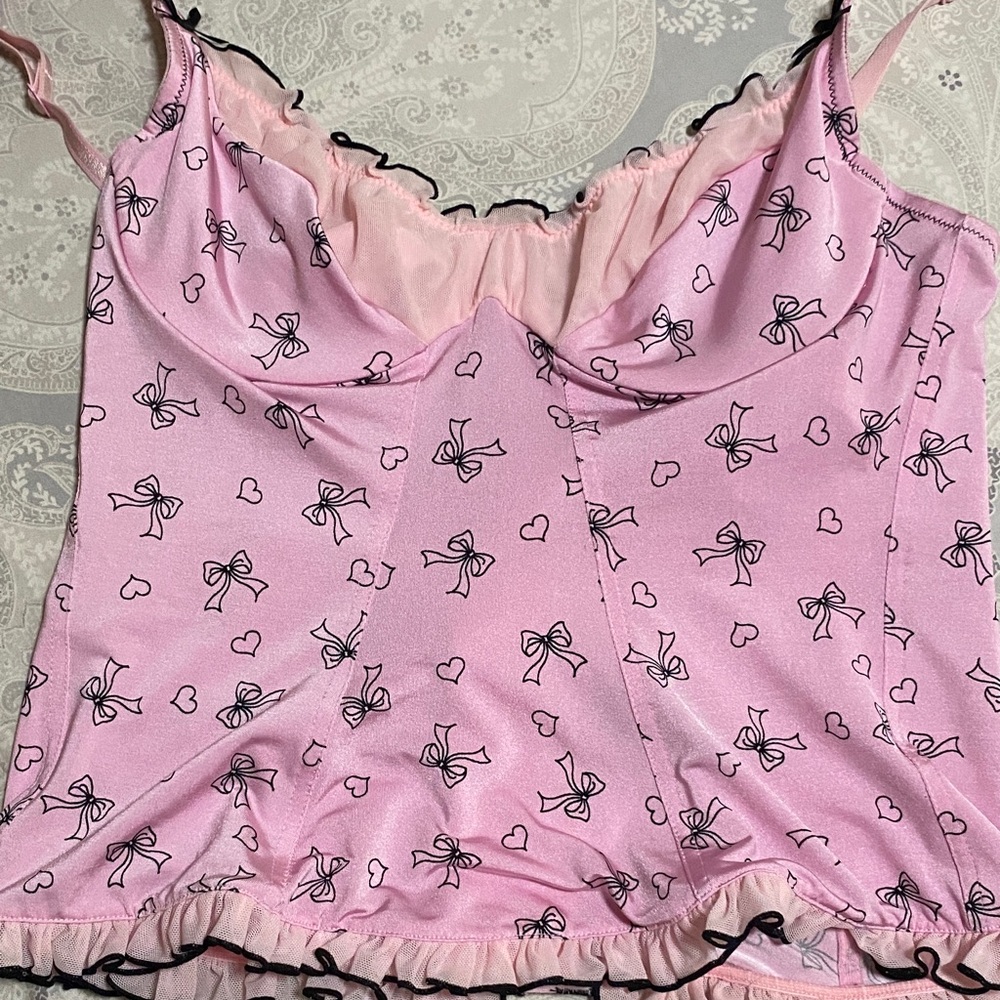 Victoria's Secret Pink Bow and Heart Chemise